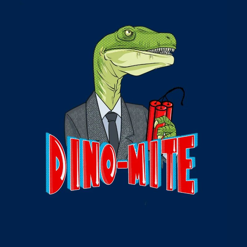 Explosiver Dinosaurier Dino-Mite mit Dynamite in