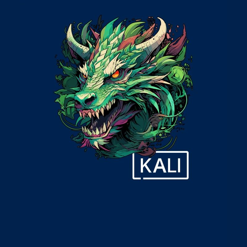 Dragon Kali Linux vert moderne pour les hackers