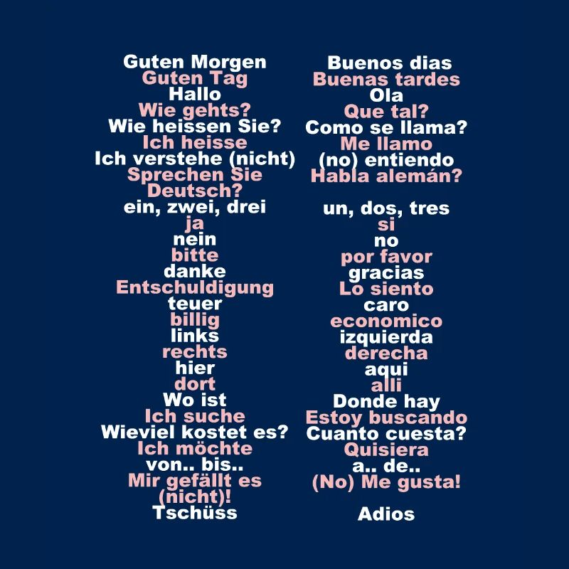 Basic vocabulary Spanish