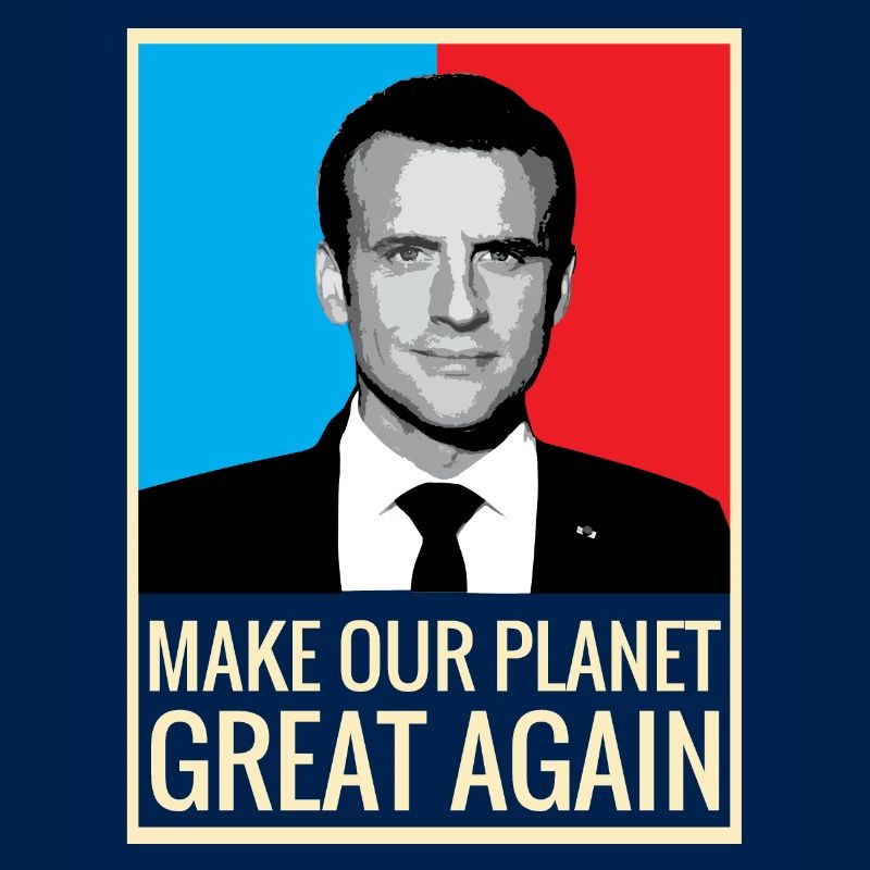 Make our planet great again macron retro support