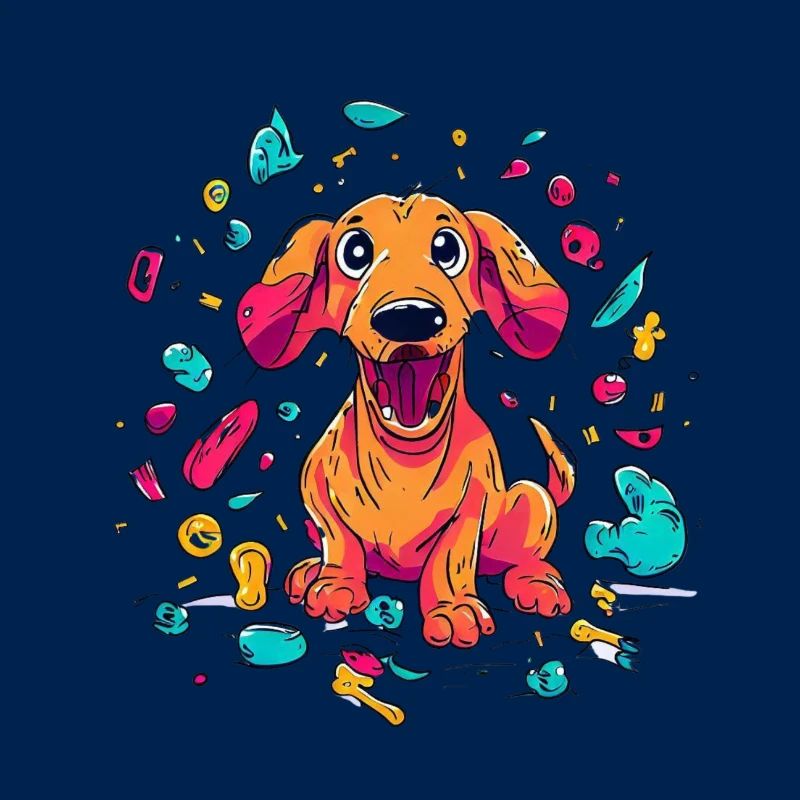 Méfait espiègle du chiot teckel