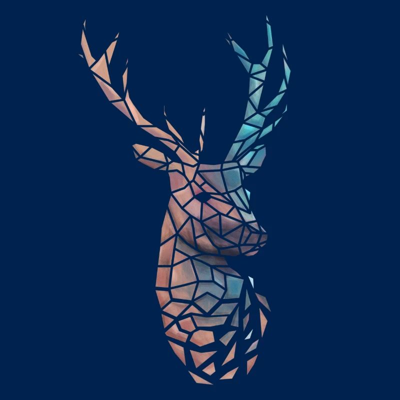 Low poly deer gradient