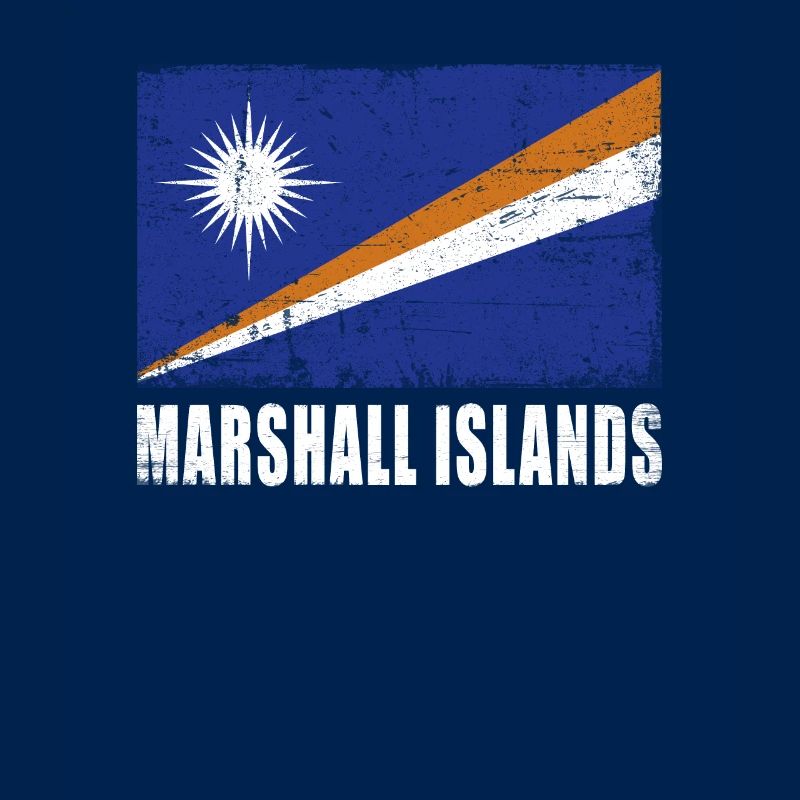 Drapeau des Îles Marshall Grunge Drapeau des Îles Marshall