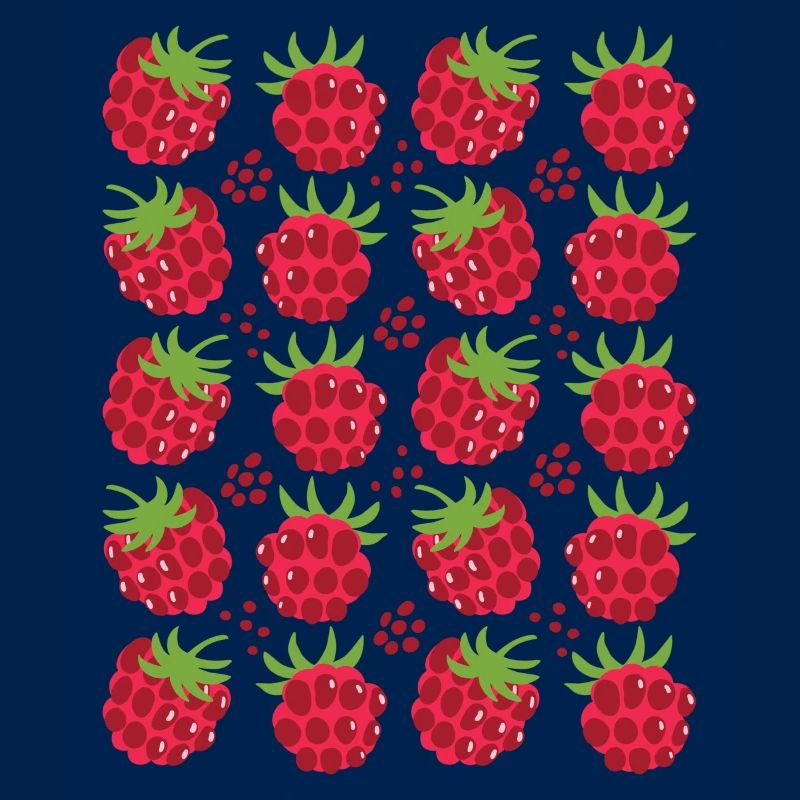 Raspberry Berries Fruit Pattern