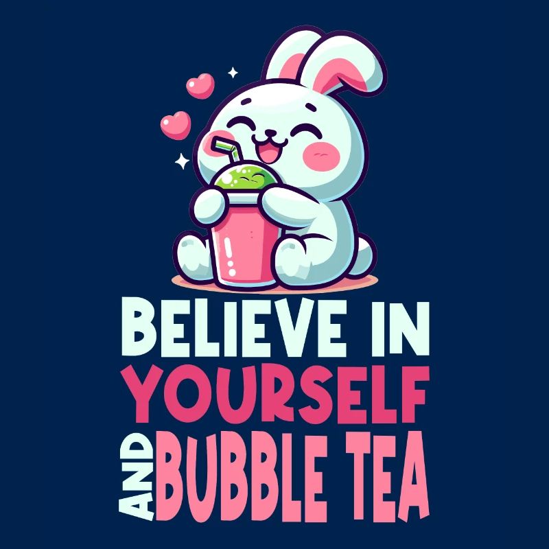 Kawaii Rabbit Bubble Tea Glaube an dich selbst