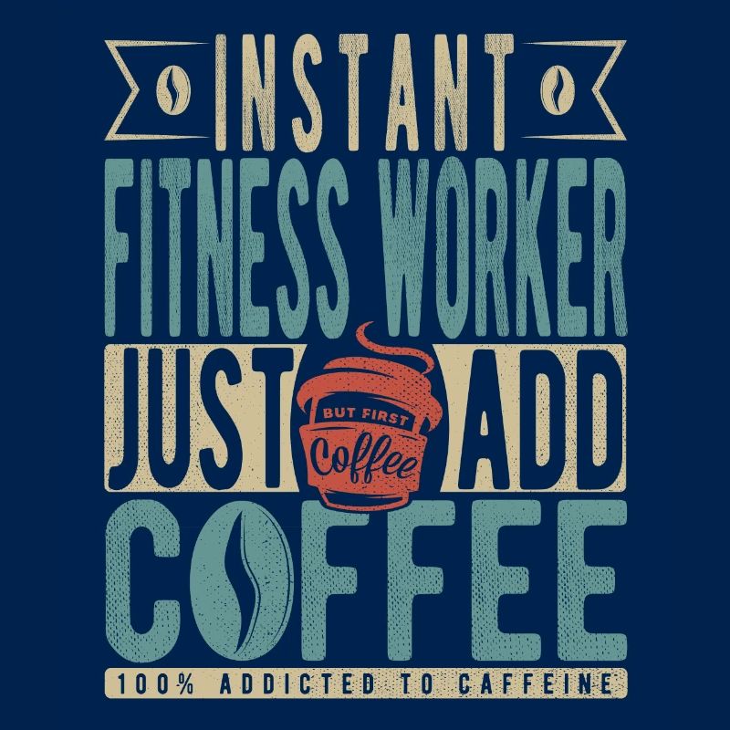 Travailleur de remise en forme instantanée Il suffit d’ajouter du café