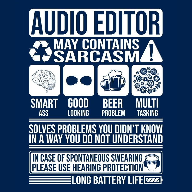 Audio-Editor Sarkasmus lustig Geschenk Audio-Editor