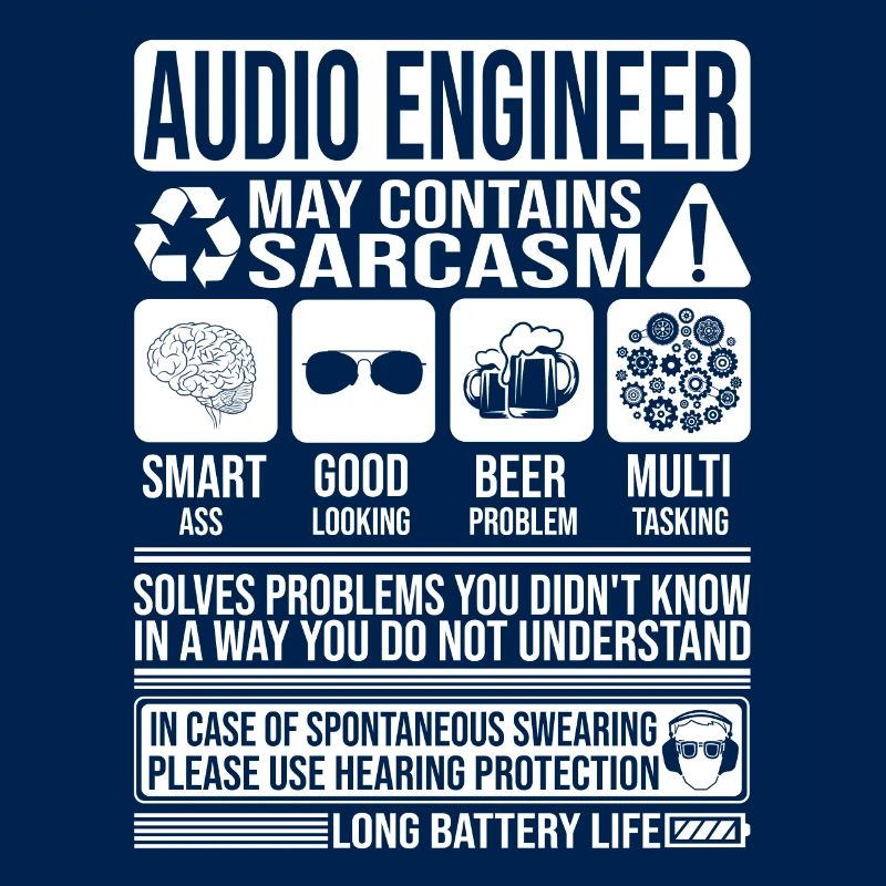 Audio Engineer Sarcasm funny Gift Audio Engineer