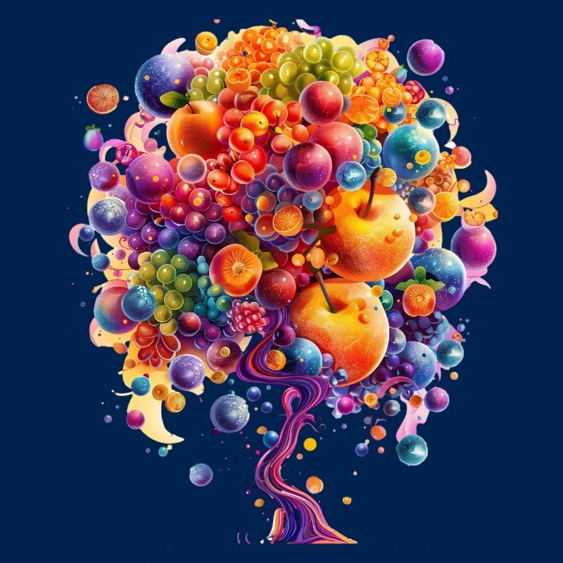 Bunte Weltenbaum Explosion