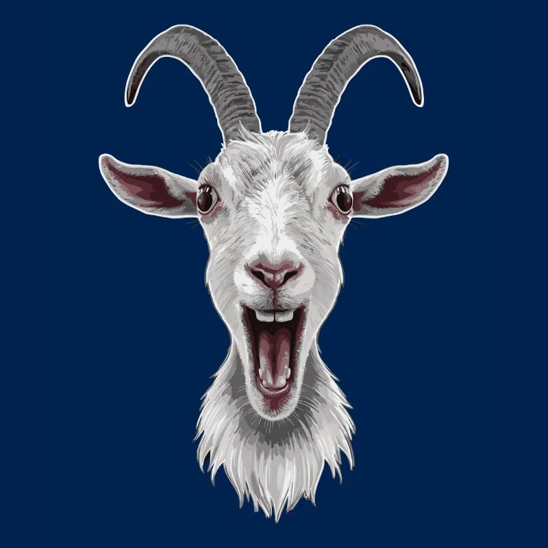 Laughing Goat Face Artwork