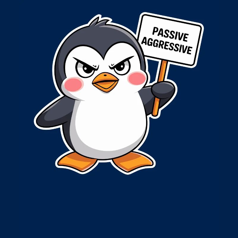 Passive Aggressive Penguin with Shield