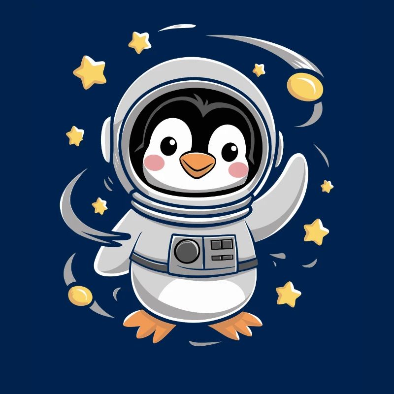 Aventure d’astronaute pingouin dans l’espace