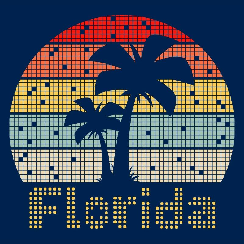 8bit Retro Florida Vacation
