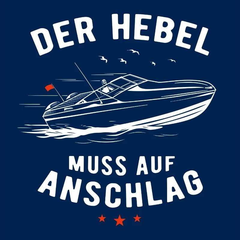 Boot Motorboot Bootfahren Hebel Anschlag Geschenk