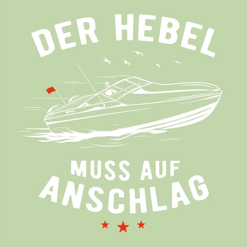Boot Motorboot Bootfahren Hebel Anschlag Geschenk