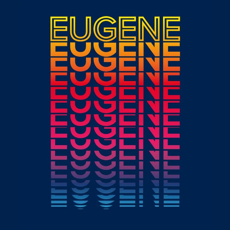 Retro Nostalgisch USA Stadt - Regenbogen Eugene