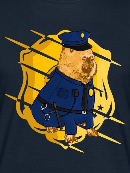 Capybara policeman
