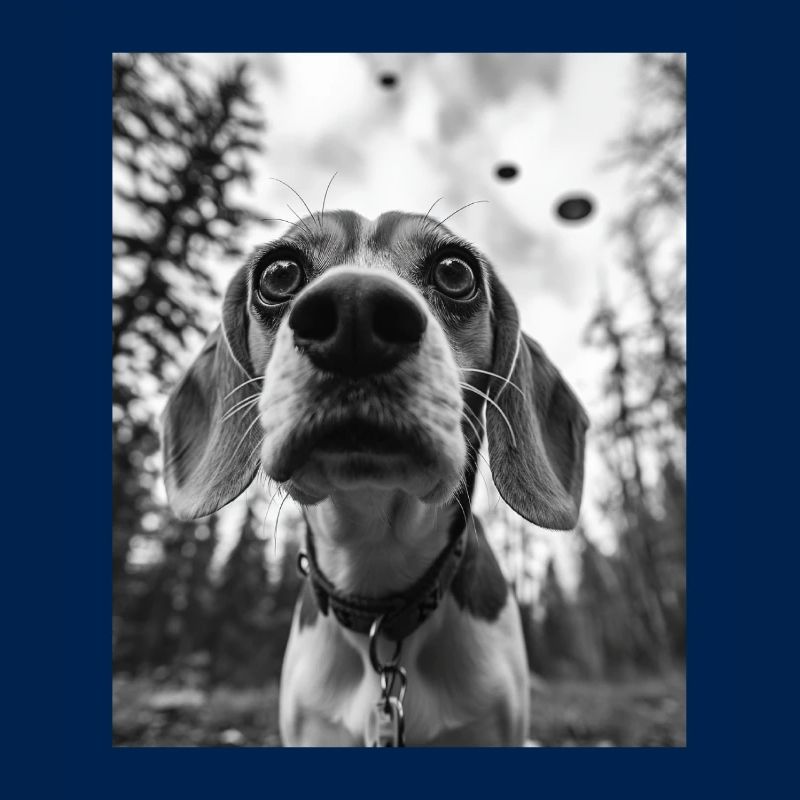 Chien - Alien Selfie Beagle UFO