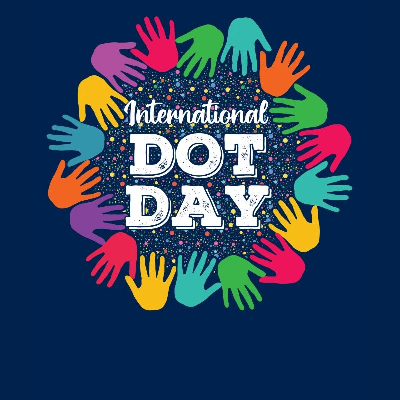 Hands Unity Pattern Colorful International Dot Day