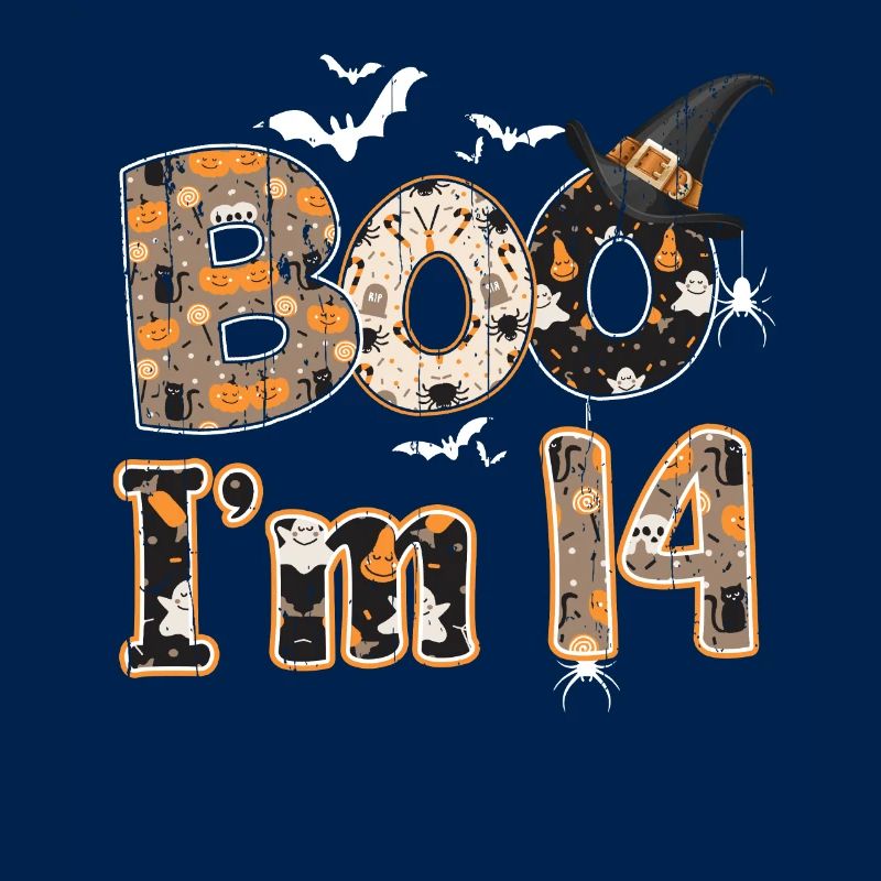 Halloween Pattern Ghost Creatures Birth Age 14