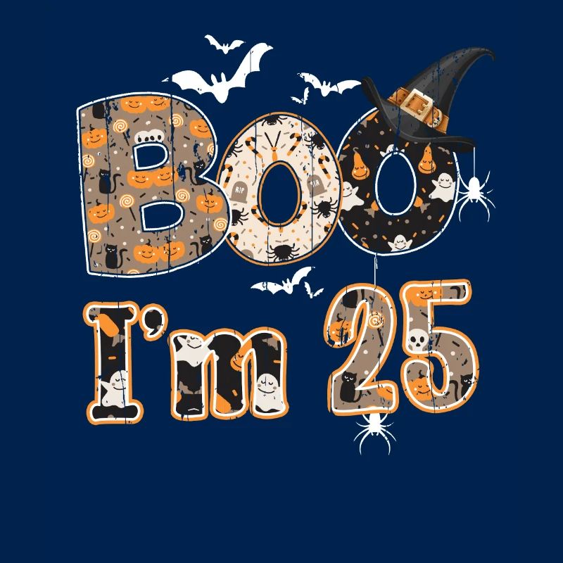 Halloween Pattern Ghost Creatures Birth Age 25