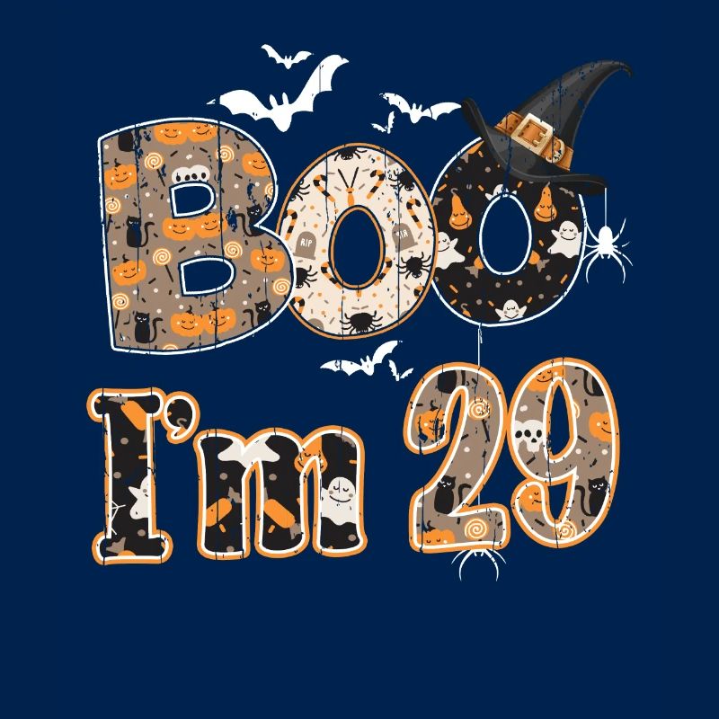 Halloween Pattern Ghost Creatures Birth Age 29