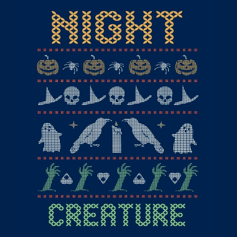 Stitch Pattern Horror Night Creatures Halloween