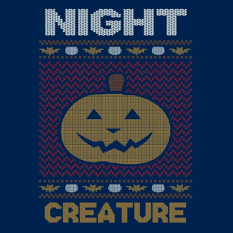 Stitch Pattern Pumpkin Night Creature Halloween