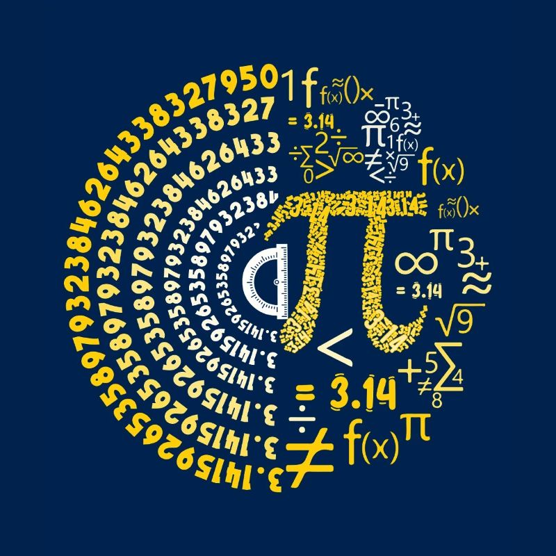 Pi Day Math Lover Spiral Design