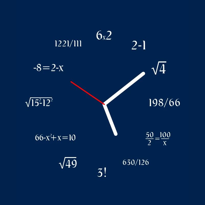 Math Clock Funny Mathematics Clock Meme