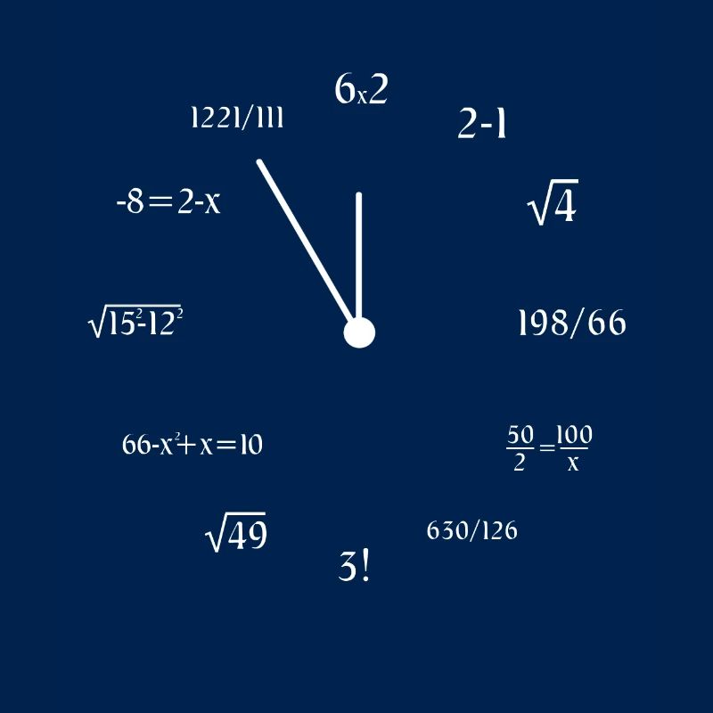 Math Clock Funny Mathematics Mathematician Meme