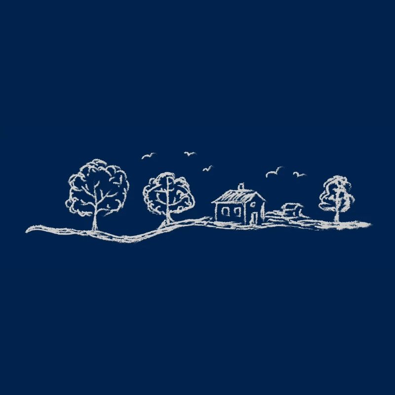 Landschaft hellgrau