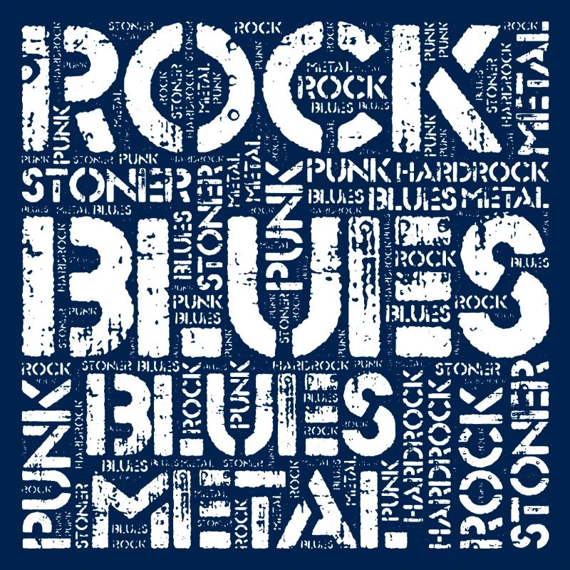 Conception typographique blues rock