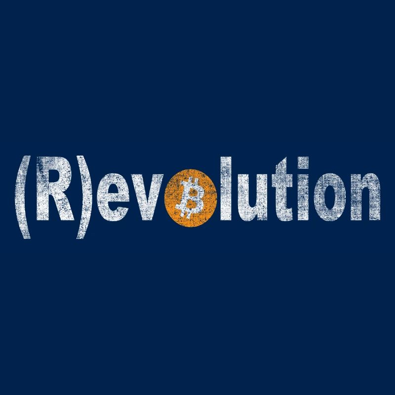Bitcoin signifie Révolution évolution BTC logo crypto