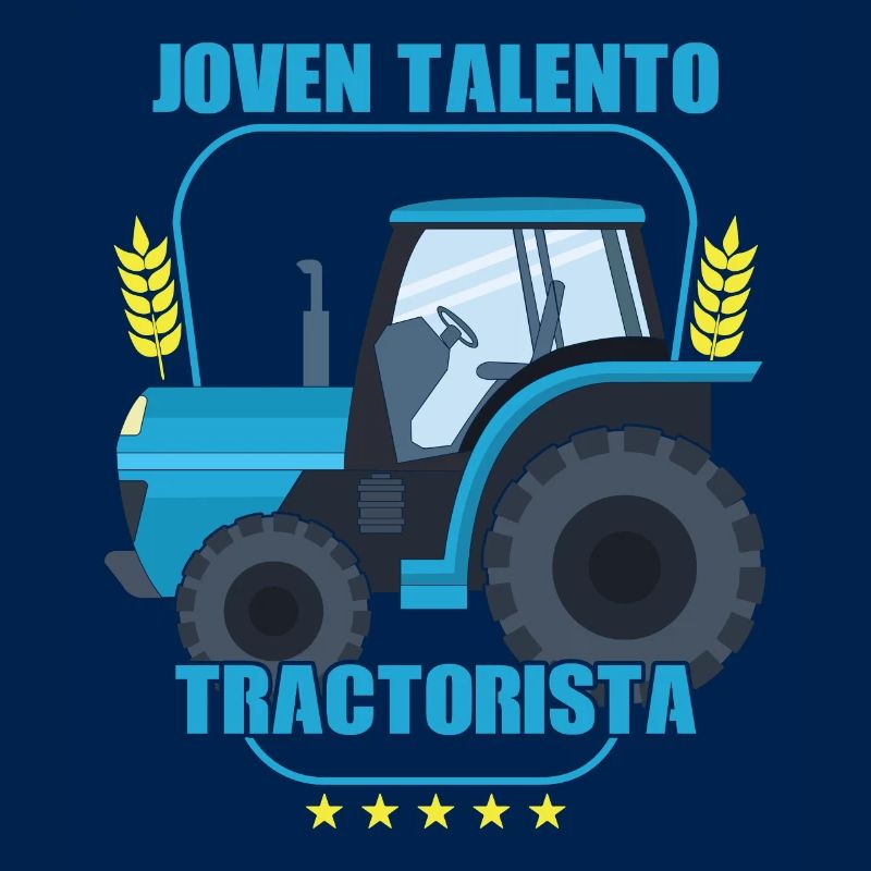 Junger talentierter Traktorfahrer liebt Bauern