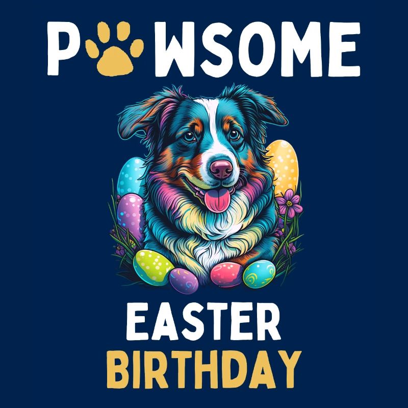 Australian Shepherd Easter Egg Hunter Birthday