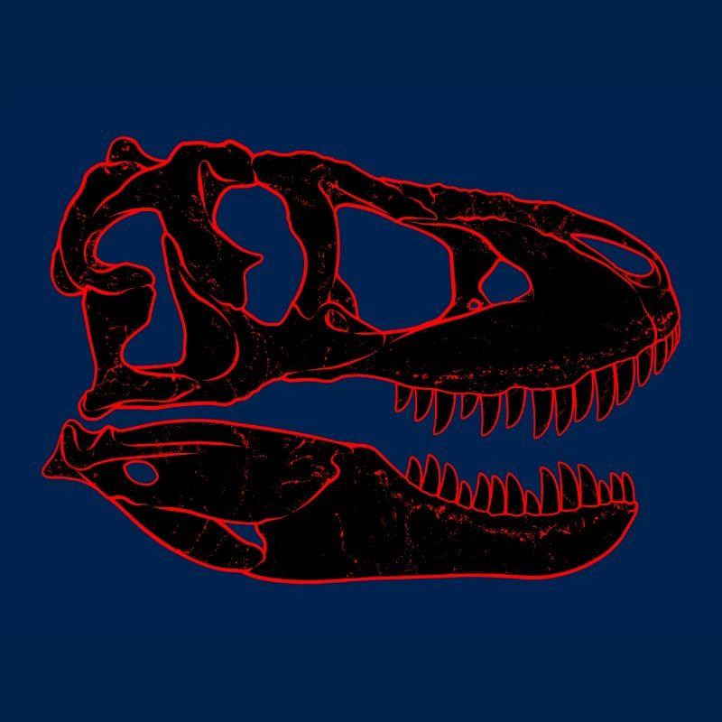 Crâne fossile de Tarbosaurus