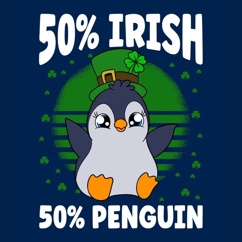 Manchot mignon Trèfle Saint-Patrick Pingouin