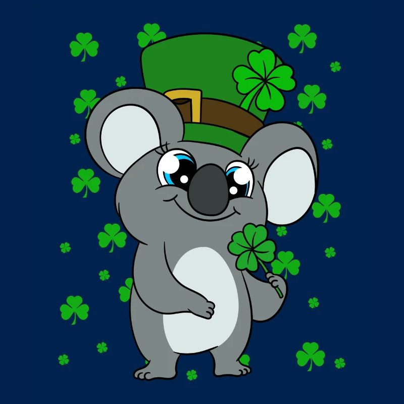 Cute Koala with Hat Saint Patrick's Day