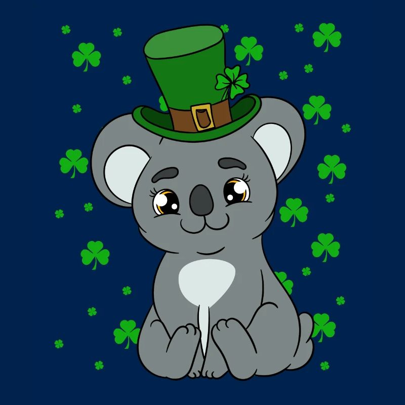 Cute Koala with Hat Saint Patrick's Day