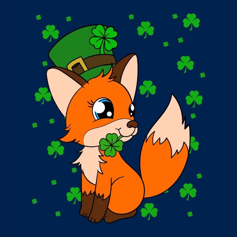 Cute Fox Clover St. Patrick's Day