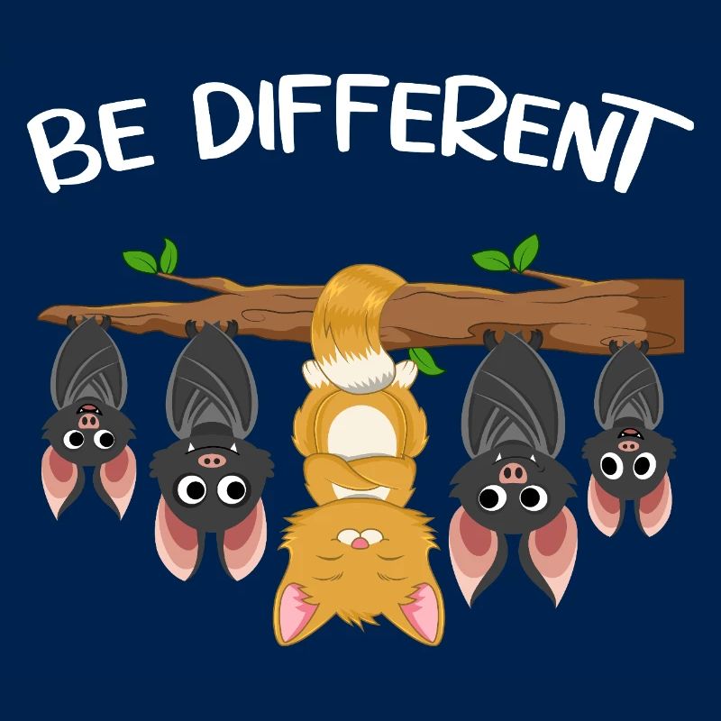 Be different funny cat design cat on a branch