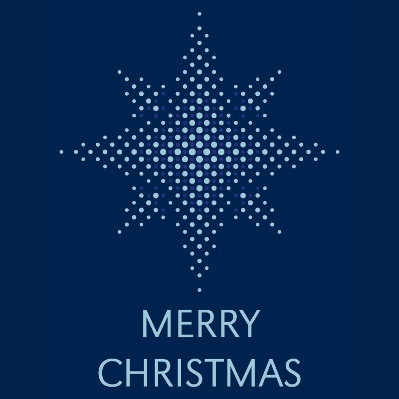 Joyeux Noël (Points de Noël étoiles / Bleu)