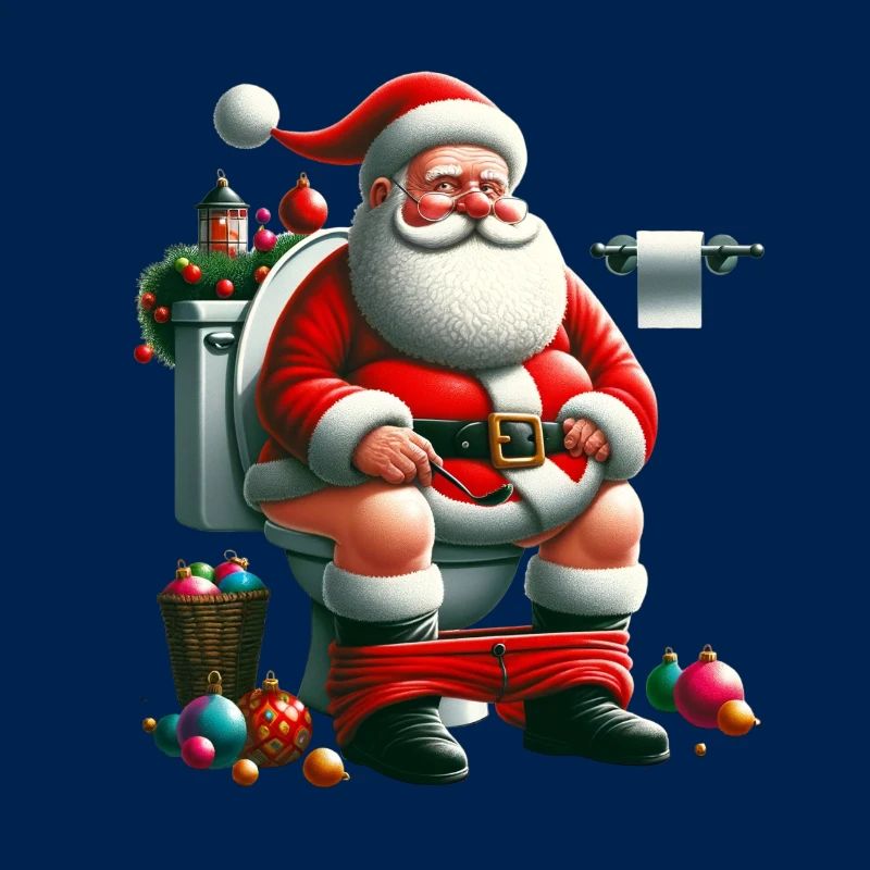 Poopy Santa - Hässlicher-Pullover-Design
