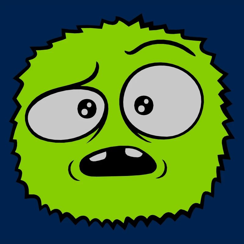 Hairy monster skeptical face