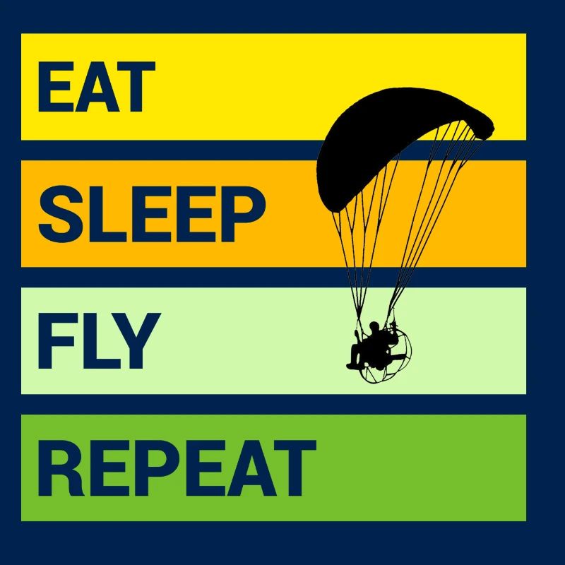 Paramotoring Manger dormir Mouche Répéter