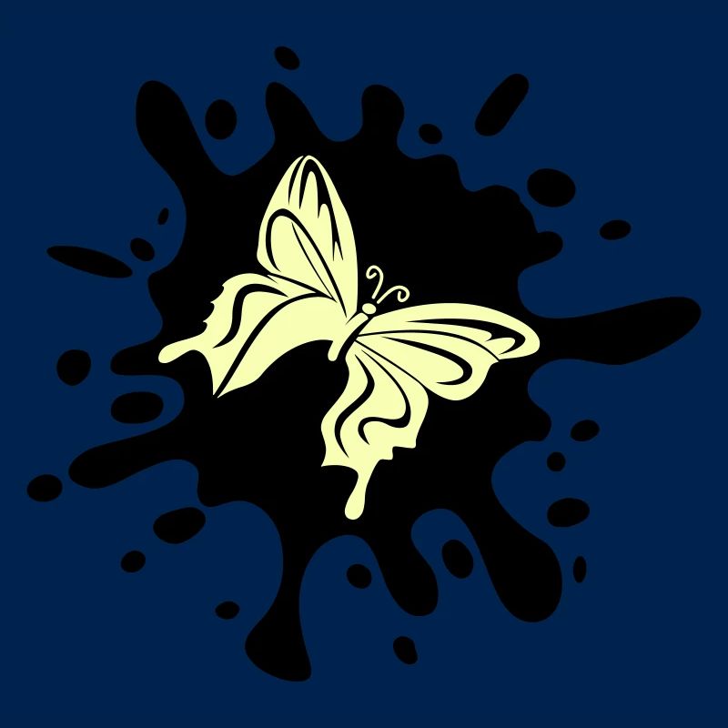 Papillon éclaboussure de couleur