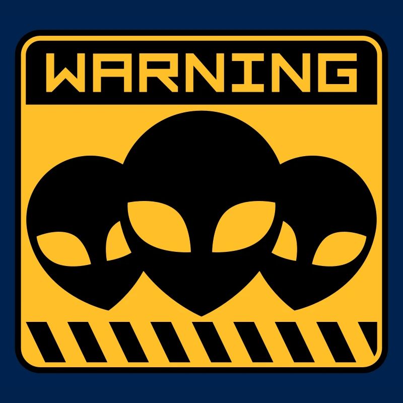 Warning Alien Design Schild