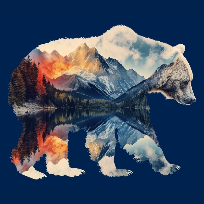 Double-exposure bear