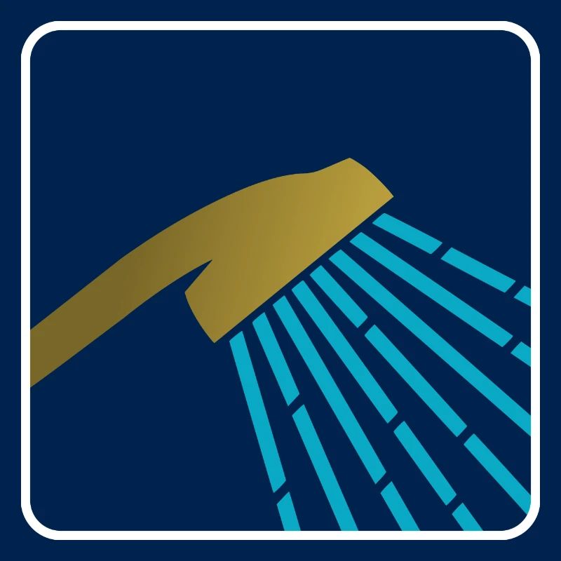 Douche dorée, drôle, pisse, célibataire